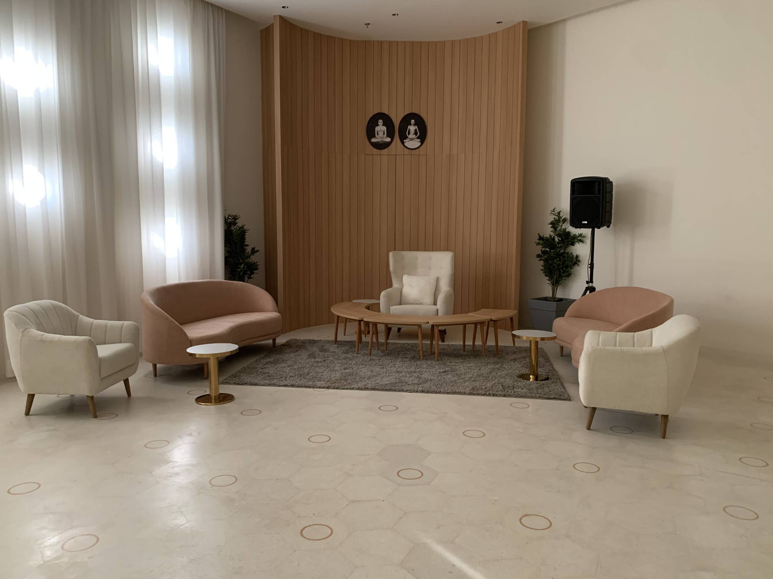 Auditorium Interior Project – The Raj Sabhagruh at Shrimad Rajchandra Ashram, Dharampur,